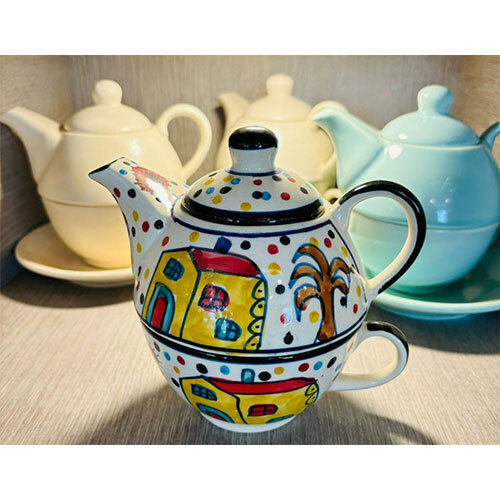 One Person Tea Set - Color: White