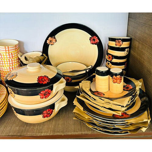 Stoneware dinner set 37 pcs