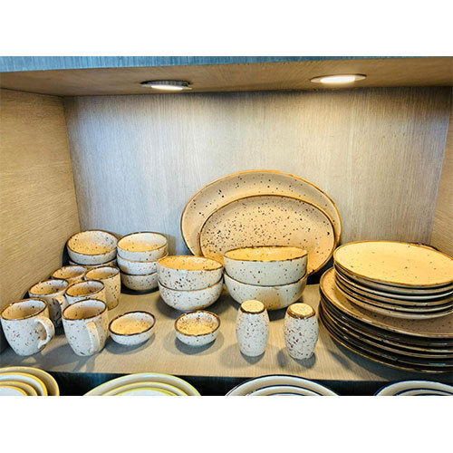 Porcelain 40 Pcs Dinner Set - Color: White