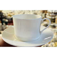 Bone China Cup Saucer - 200ml | White Color, Good Quality Design