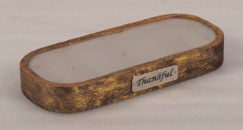 11 Inch Wooden Tray With Wax