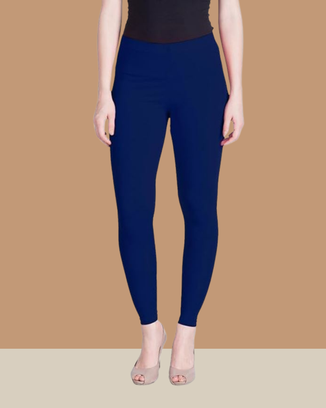 Navy Ankle cotton lycra Leggings