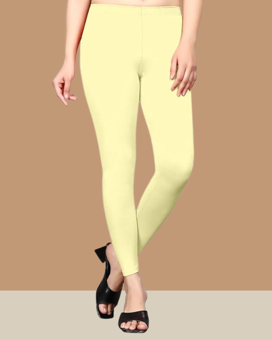 Cream Ankle tight Leggings