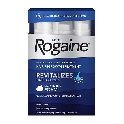 Men's Rogaine 5% Minoxidil Foam for Hair Loss and Hair Regrowth-3-Month Supply