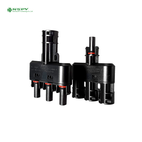 PV4.0 3 To 1 Solar Branch Connectors 1500VDC 60A IP68 Waterproof PV T Branch Connectors