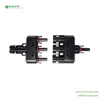 PV4.0 3 To 1 Solar Branch Connectors 1500VDC 60A IP68 Waterproof PV T Branch Connectors