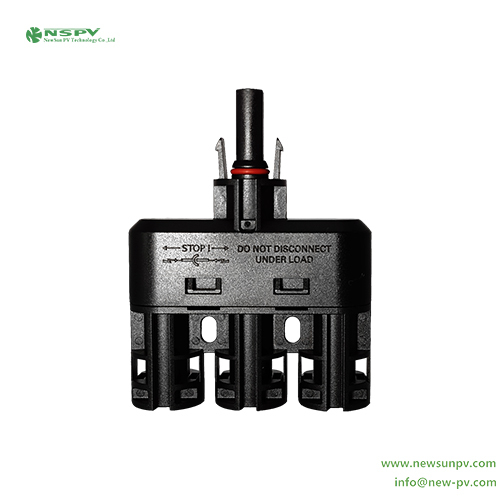 PV4.0 3 To 1 Solar Branch Connectors 1500VDC 60A IP68 Waterproof PV T Branch Connectors