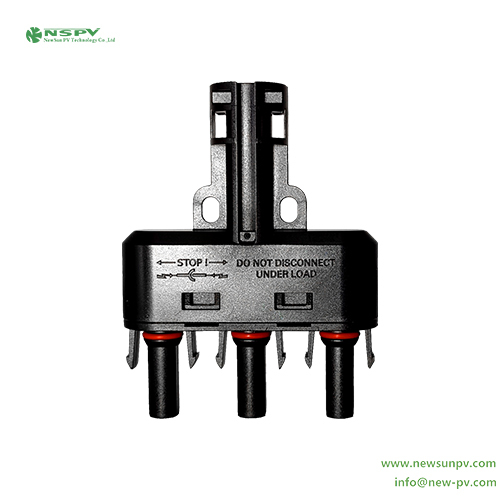 PV4.0 3 To 1 Solar Branch Connectors 1500VDC 60A IP68 Waterproof PV T Branch Connectors