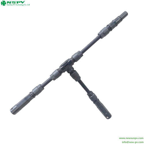 IP67 Waterproof T Type Mini Solar Branch Connectors Mini Connectors Solar Branch