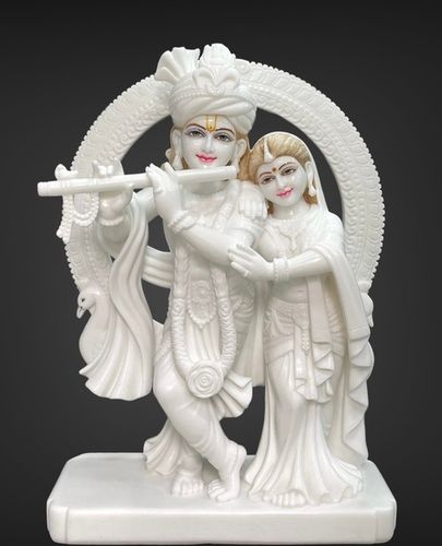 White Marble Radha Krishna Statues