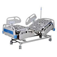 Three Function Manual Deluxe Icu Cot - Color: Grey Blue
