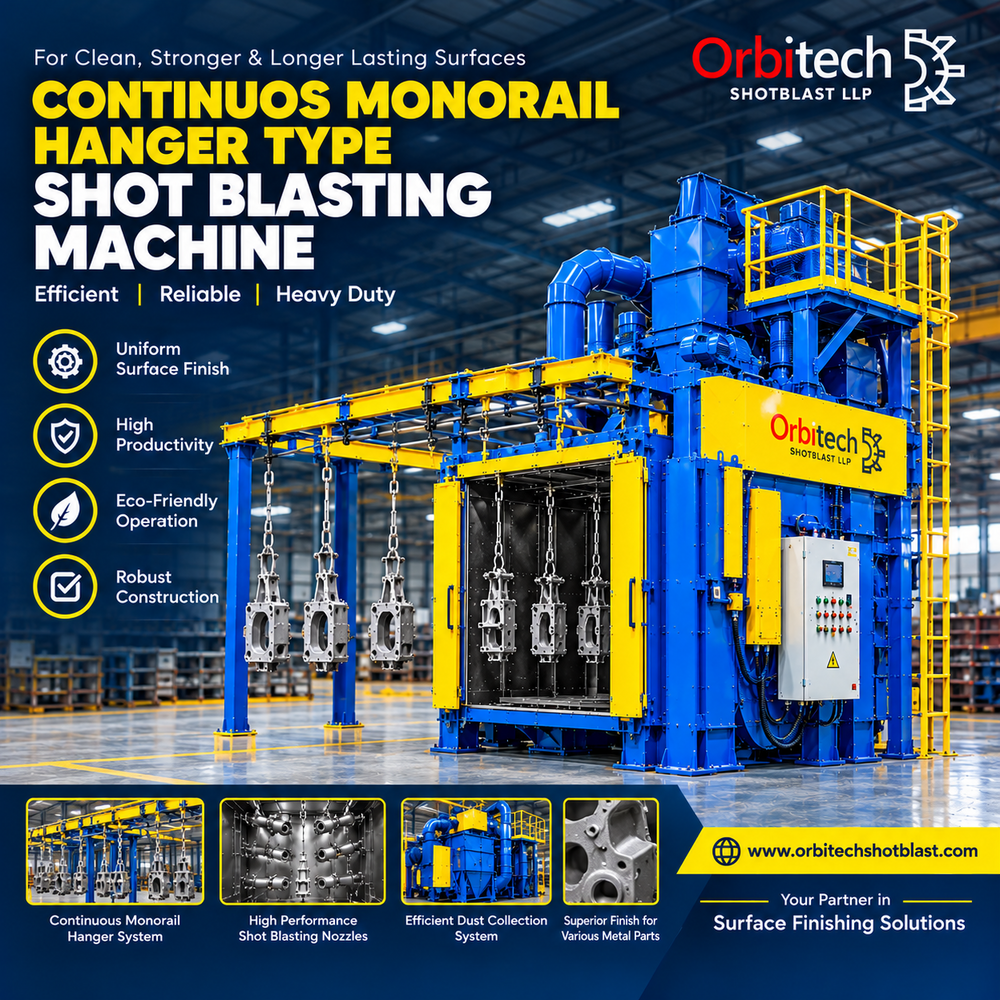 Continuos Monorail Hanger Type Shot Blasting Machine