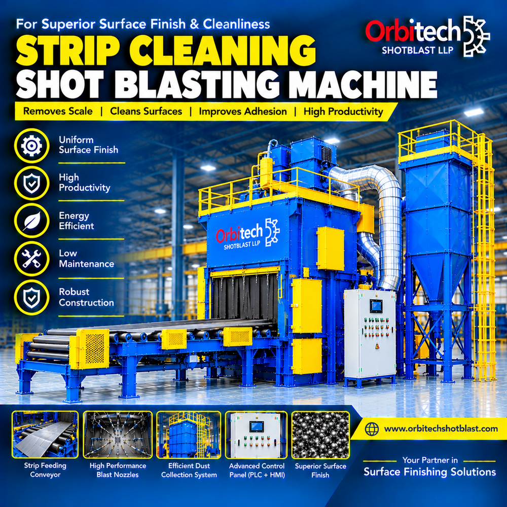 Strip Cleaning Shot Blasting Machine - Color: Gray