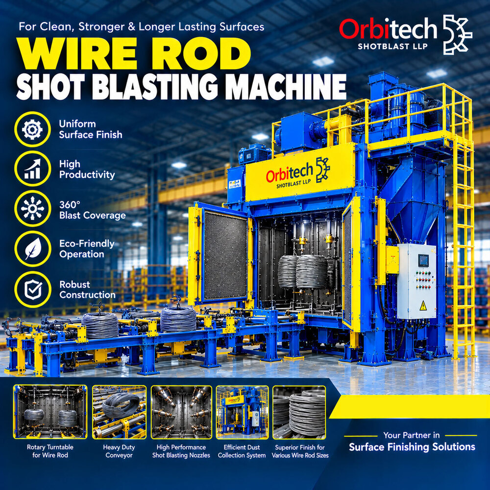 Wire Rod Shot Blasting Machine - Color: Gray