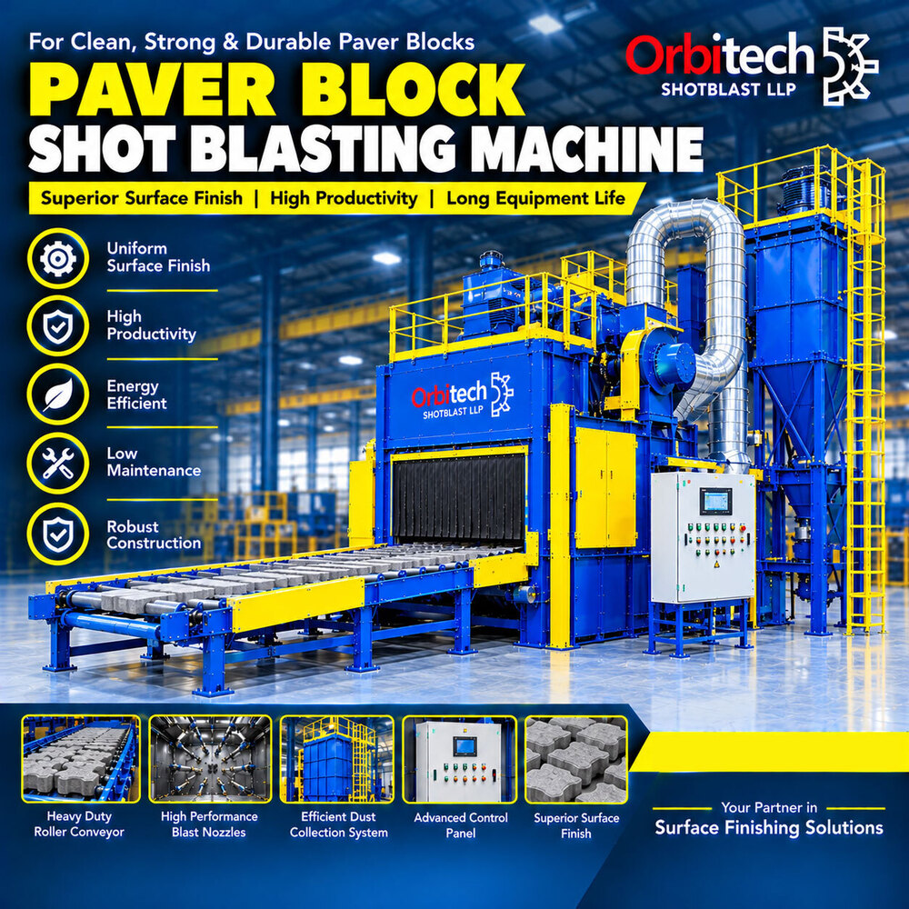 Paver Block Shot Blasting Machine - Color: Gray