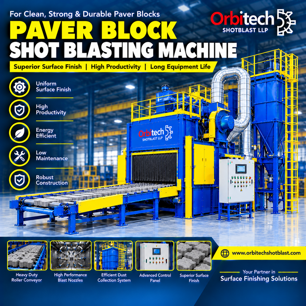 Paver Block Shot Blasting Machine - Color: Gray