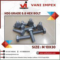 Hdg Hex Bolt GRADE 8.8 M 10 DIAMETER