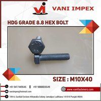 Hdg Hex Bolt GRADE 8.8 M 10 DIAMETER