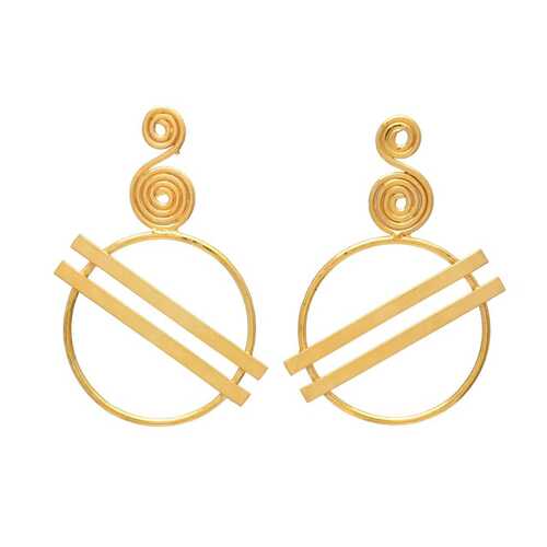 woman round fancy earring set