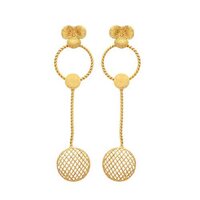 Woman Long Gold Plated Earring Set - Gender: Unisex