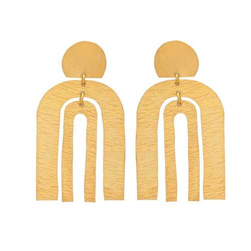 designer gold plated brass earring set