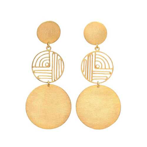 Gold Plated Statement dangle Earrings