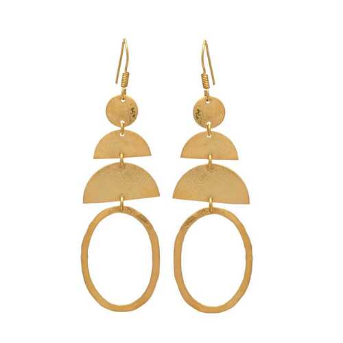 Delicate Gold Plated Dangle Earrings