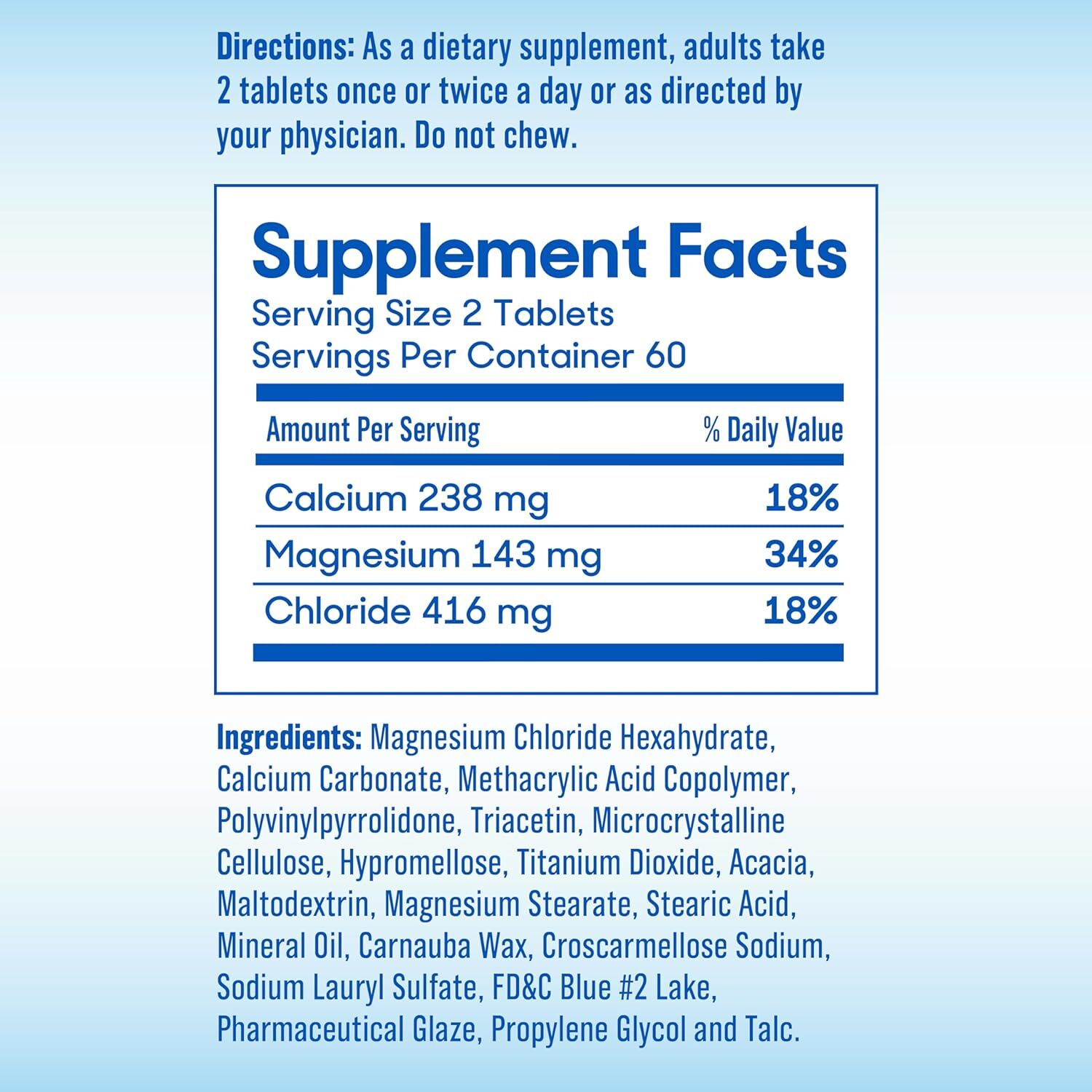 SlowMag Mg Muscle + Heart Magnesium Chloride with Calcium Supplement, 120 Count