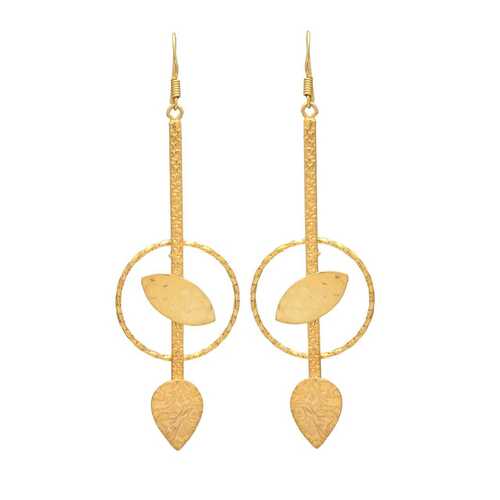 Gold Plated Art Deco Earrings