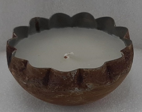 New Style Metal Zig-Zag Border Bowl With Wax