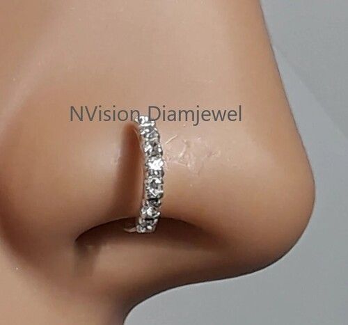 Real Diamond Round Nosering