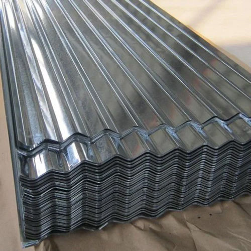 Galvanized Corrugated Steel Sheets Size: 10 Ft X 4 Ft [Lxb]