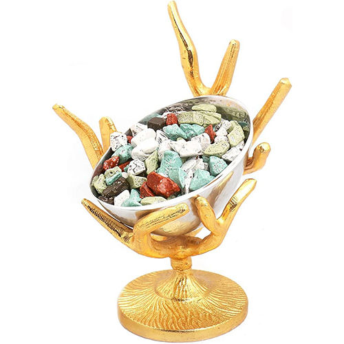 Multicolor Modern Metal Dry Fruit Bowl