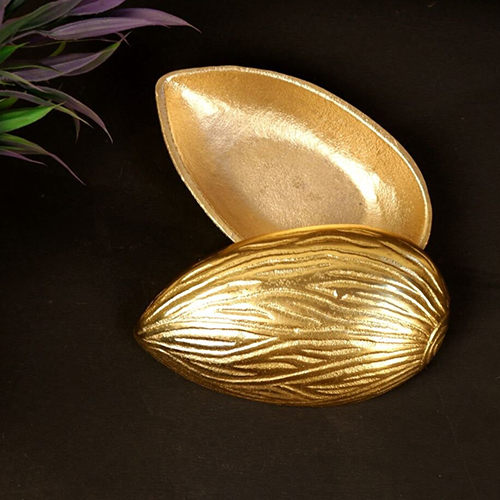 Almond Metal Dry Fruit Bowl