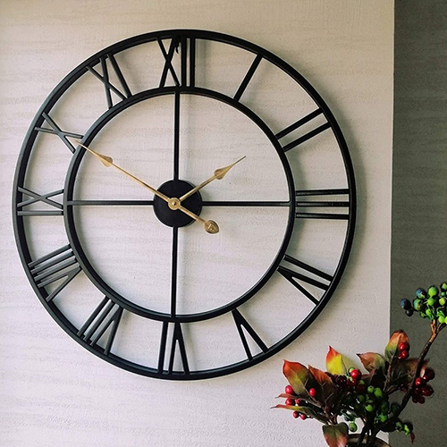 Roman Metal Wall Clock