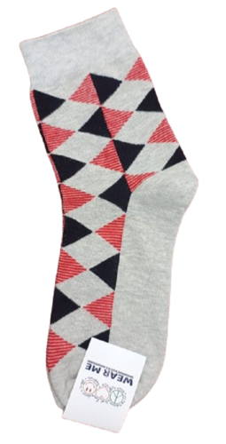 RED BLACK DIAMOND CALF SOCKS