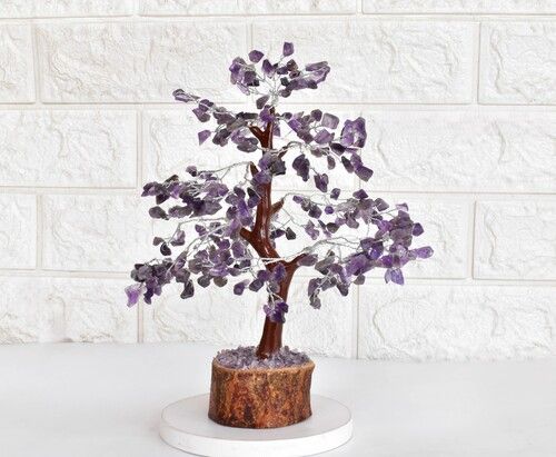 300 Chips Amethyst Tree Of Life Bonsai, Crystal Healing