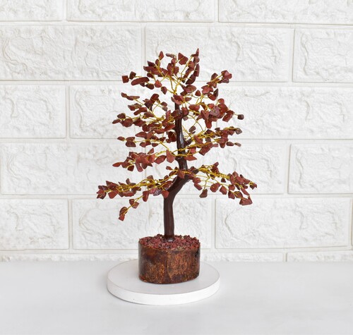 300 Chips Red Jasper Tree Of Life Bonsai Crystal Healing