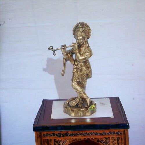 Lord Krishna Brassware Statue in Antique Finish By Aakrati
