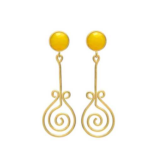 Long Dangle spiral design earrings