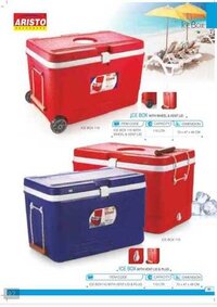 Plastic Ice Box - Rigid Plastic, Standard Size, Red Blue Color | 6 Month Warranty