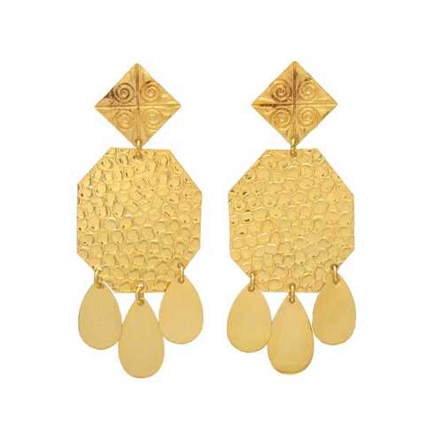 Geometric pattern Golden earrings