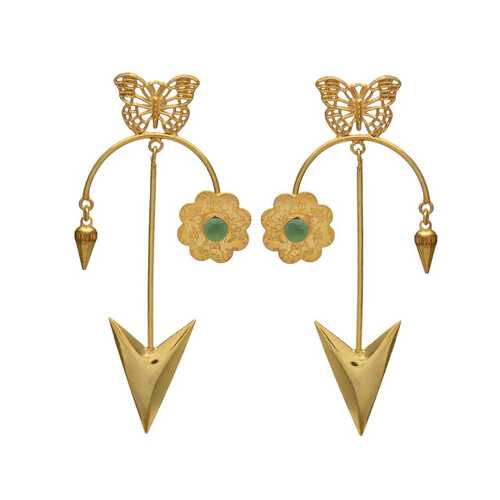 Gold plated Arrow design earring