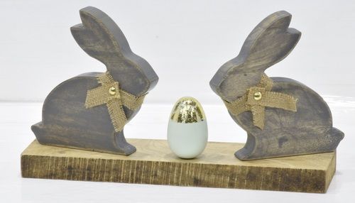 Wooden Decorative Rabbit Set