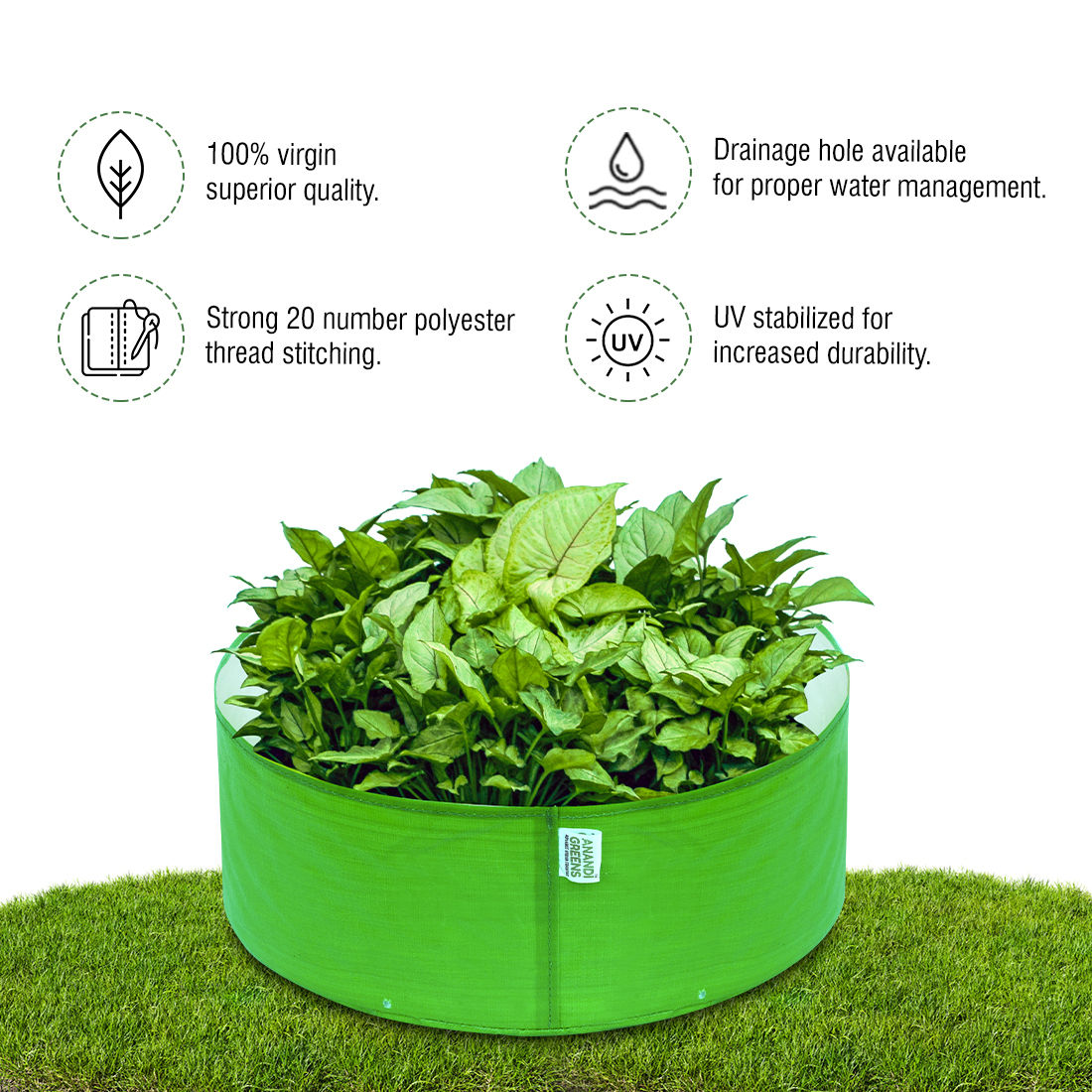 18x6 Inches HDPE Round Grow Bag