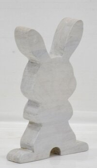 Wooden White Wash Rabbit - Application: Interior Decor