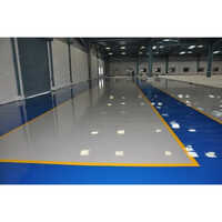 Industrial Self Leveling Epoxy Flooring Service - Epoxy Material, 1000 Sq Ft Minimum Area, Gray Color, Variable Thickness, Indoor Industrial Usage, Chemical Resistant Features