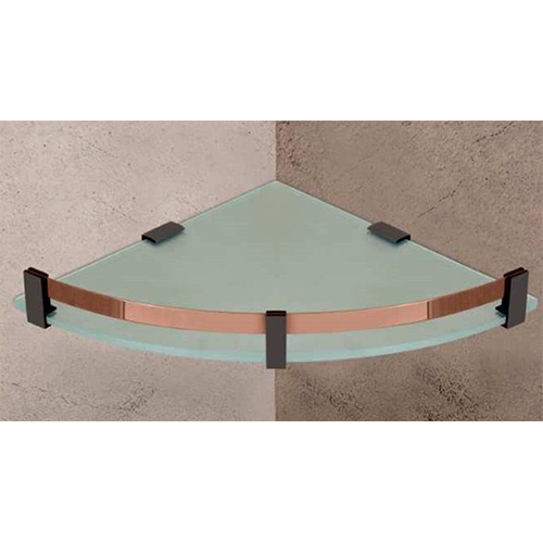 LHX 18 9X9 Frosted Bathroom Corner Shelf
