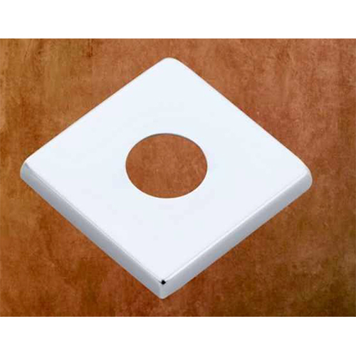 Square Flange Shower - Color: White