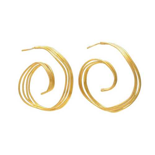 golden designer hoop earring